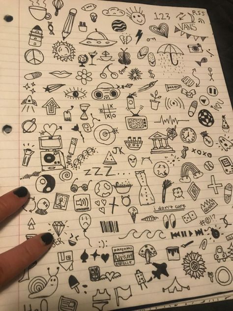 Doodle Aesthetic Grunge, قلم حبر جاف, Doddle Art, Notebook Doodles, Notebook Drawing, Hand Doodles, Cool Doodles, Art Sketches Doodles, Doodle Pages