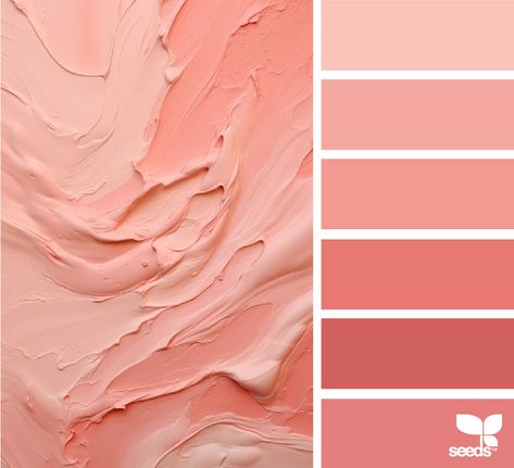 Design Seeds: Palette Color Pink Clay Color Palette, Salmon Palette, Inspiration Color Palettes, Colour Crush, Salmon Pink Color, Decor Color Schemes, Color Forecasting, Color Catalog, Palette Design