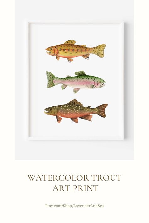 Brooke Trout, Fisherman Art, Golden Trout, Trout Painting, Trout Art, Trout Fish, Paint Strokes, Rainbow Trout, Trout Fishing