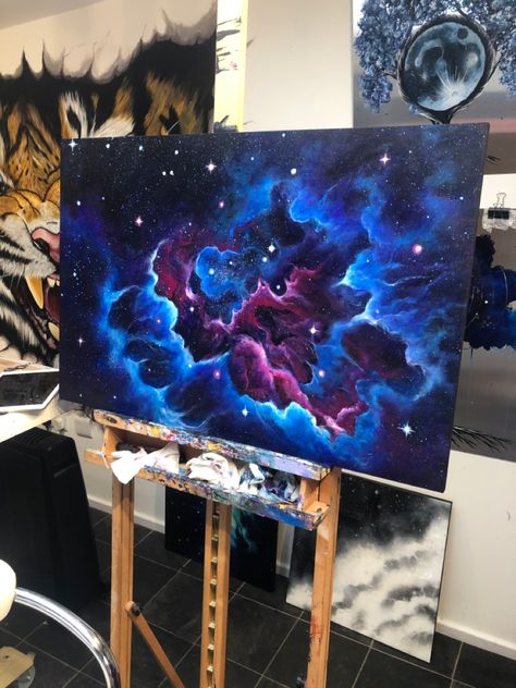 Gaxaly Painting, Nebula Acrylic Painting, Galaxy Pour Painting, Supernova Painting, Nebula Drawing, Nebula Illustration, Galaxy Art Painting, Galaxy Painting Acrylic, Space Paintings