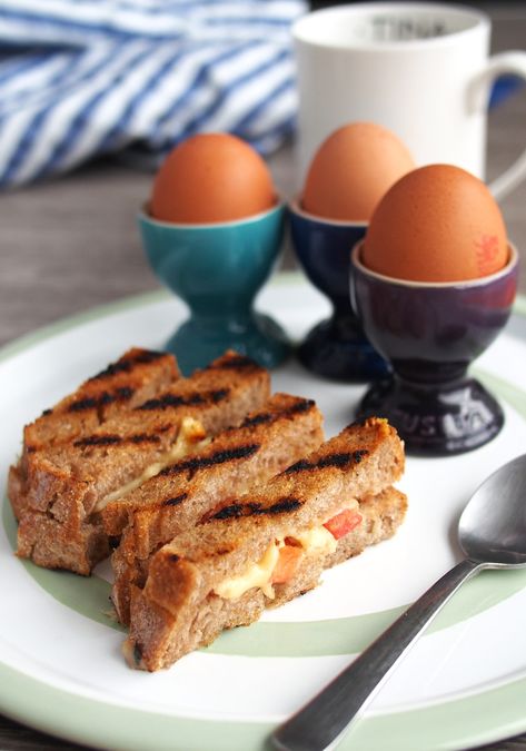 Dippy Eggs and Grilled Cheese Soldiers | The Worktop All The Kings Men, Dippy Eggs And Soldiers, Cheese Dippers, Dippy Egg, British Breakfast, Eggs And Soldiers, Dippy Eggs, Egg Grill, Breakfast Cafe