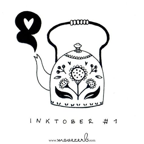 First day of October first doodle of #inktober !  Let's see if I'll make it all month long ! . . #illustration #ink #challenge #movezerb #teapot #blackandwhite #folkinspiration #doodle #inktober2018 #drawing #drawingchallenge #art #arteveryday #instaart Simple Teapot Drawing, Tea Pot Doodle, Tea Tattoo Ideas, Long Illustration, Teapot Drawing, Teapot Tattoo, October First, Ink Challenge, First Day Of October