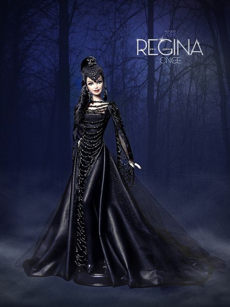 Regina, evil queen of the series "Once Upon a Time", with … | Flickr Regina Evil Queen, Queen Costume, Barbie Gowns, Im A Barbie Girl, Gothic Dolls, Fantasy Doll, Beautiful Barbie Dolls, Disney Dolls, Barbie I