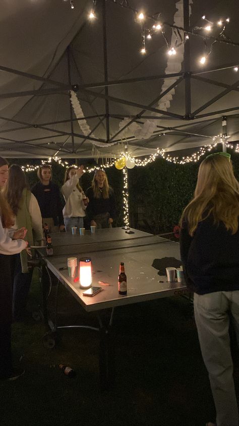 Outdoor Aesthetic Birthday, Party Deck Ideas, House Party Aesthetic Ideas Birthday, 18th Birthday Outdoor Party Ideas, Party In Woods Aesthetic, College Backyard Ideas, College House Backyard, Backyard House Party, Fancy Birthday Party Aesthetic