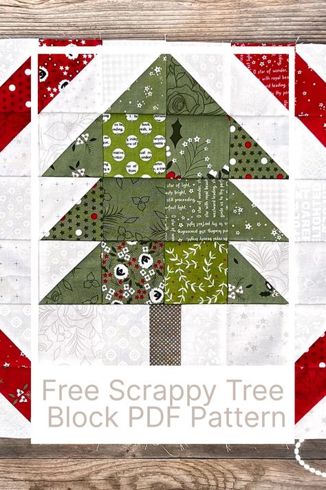 A Free PDF downloadable tree quilt block pattern designed by Corey Yoder of Coriander Quilts Christmas Tree Quilt Free Pattern, 6 Inch Tree Quilt Block Pattern, Christmas Tree Quilt Block Pattern, Christmas Tree Quilt Blocks Free Pattern, Christmas Tree Quilt Block Patterns Missouri Star Quilt, Christmas Patchwork Ideas Free Pattern, Christmas Tree Block Free Pattern, Easy Christmas Quilt Blocks Free Pattern, Christmas Blocks Quilt