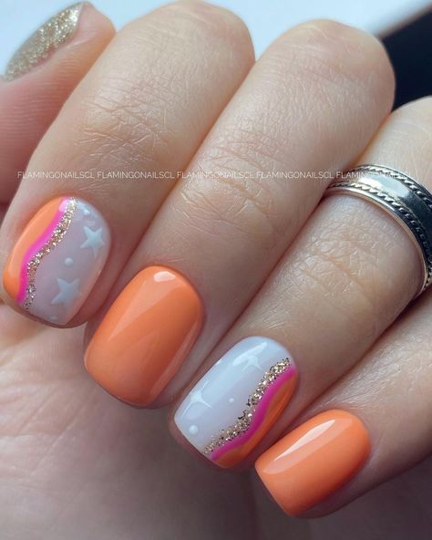 Coral Acrylic Nails, Uñas Color Coral, Coral Nail Art, Coral Nails With Design, Posh Nails, Coral Nails, Manicure Gel, Blush Nails, Cute Gel Nails