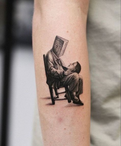 Morality Tattoo, Tattoos Lonliness, Mayor Tattoo, Conceptual Tattoo Ideas, Surreal Tattoo Ideas, Surrealist Tattoo, Surrealistic Tattoo, Surrealism Tattoo Design, Side Neck Tattoo For Guys