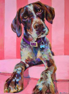 Shorthair Pointer, Dog Portraits Painting, Dog Portraits Art, Animal Portraits Art, 강아지 그림, Animal Portraits, Animals Artwork, Dog Drawing, Dog Paintings