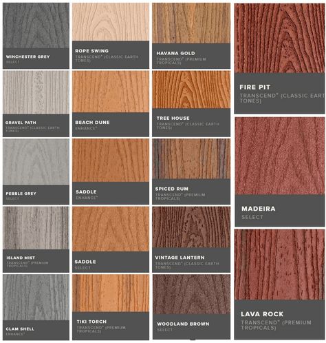 Composite decking, Trex, Fiberon, Timbertech, Azek, Zuri, composite and pvc deck boards colors, Ipe wood Canada is a composite decks and patios supplier in Toronto, Montreal, Buy composite decking at lowest cost price in Ontario, Quebec. Trex Composite Decking Colors, Wood Deck Colors, Trex Deck Designs, Composite Decking Ideas, Trex Colors, Composite Decking Colors, Trex Composite Decking, Composite Wood Deck, Azek Decking