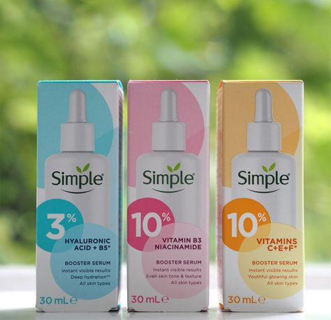 Affordable new Booster Serums from Simple. They’re all designed for sensitive skin so if you’ve wanted to add an ingredient to your routine to target something specific, I think they’re pretty good value. Find out more!