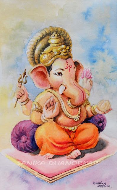 Ganpati Bappa Watercolor, Ganpati Drawing Watercolour, Ganapati Watercolor Painting, Ganesh Colour Pencil Drawing, Ganesha Drawing Watercolor, Ganesha Art Watercolor, Ganpati Bappa Watercolor Painting, Watercolour Ganesha Painting, Mushakraj Ganesh