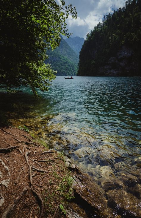 Lake Königsee in Germany. Photo taken during a spontaneous tour during a trip home Lake Konigsee Germany, Lake Aesthetics, Gorgeous Paintings, Art For Walls, Walls Art, Art Nouveau Art, Nouveau Art, Bullet Journal Lettering Ideas, Journal Art