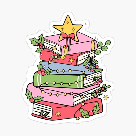 Get my art printed on awesome products. Support me at Redbubble #RBandME: https://www.redbubble.com/i/sticker/Cute-book-for-christmas-book-lover-christmas-tree-holiday-reading-love-to-by-Myttong/165155742.EJUG5?asc=u Christmas Kindle Stickers, Christmas Bookish Stickers, Christmas Book Stickers, Book Stickers Aesthetic, Aesthetic Flower Stickers Printable, Christmas Stickers Aesthetic, Cute Book Stickers, Digital Stickers Aesthetic, Book Journal Stickers