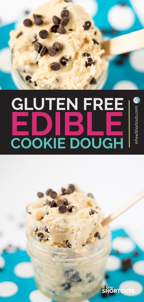 Gluten Free Edible Cookie Dough, Edible Chocolate Chip Cookie Dough, Gluten Free Cookie Dough, Edible Cookie Dough Recipe, Cookie Dough Recipe, Raw Cookie Dough, Vegan Cookie Dough, Gluten Free Chocolate Chip, Cookie Dough Recipes