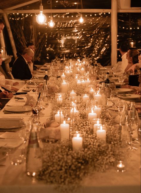 Indoor Simple Wedding Decorations, Intimate Reception Ideas, October Wedding Aesthetic, Inside Wedding Reception, Intimate Wedding Reception Indoor, House Wedding Ideas Small Indoor, Simple Wedding Decorations Indoor, Small Wedding Dinner, Intimate Wedding Dinner