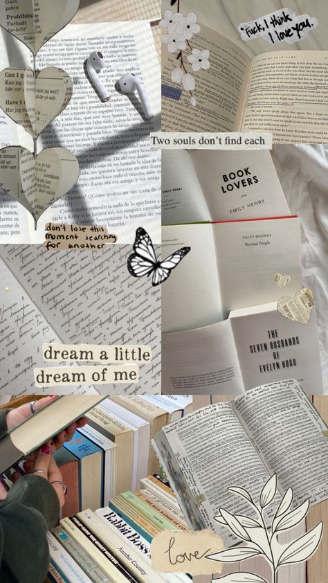 Book Wallpaper Collage, Book Collage Wallpaper, Books Lockscreen, Book Lover Wallpapers, Bookish Aesthetic Wallpaper, Book Lockscreen, Books Wallpaper Aesthetic, Iphone Wallpaper Books, Book Wallpaper Aesthetic