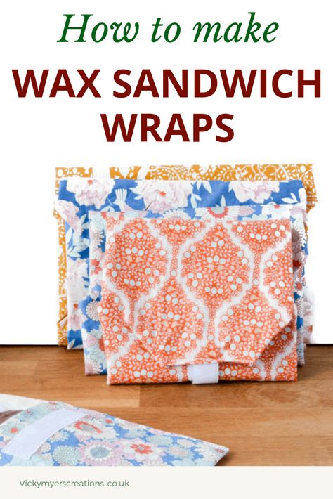 Learn how easy it is to make your own wax sandwich wraps. These reusable cloth sandwich wraps are perfect for picnics and packed lunches, ditch the plastic! Make your own reusable Sandwich wraps reuseable #waxwrapsDIY #reuseablesandwichwraps #reduceplastic Reusable Sandwich Wrap, Reusable Sandwich Bags, Wax Wraps, Diy Baby Headbands, Sandwich Wraps, Sew Projects, Beginner Sewing Projects Easy, Leftover Fabric, Wrap Sandwiches