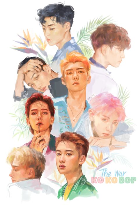 Exo Art, Exo, Fan Art, Fan, Hair, Art