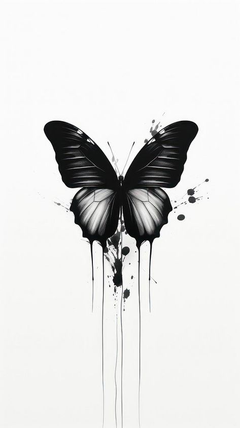 Butterfly drawing sketch black | premium image by rawpixel.com / Boom Butterfly Art Aesthetic Dark, Black And White Butterfly Art, Black Butterfly Drawing, Butterfly Images Printable, Butterfly Wallpaper Black, Black Butterfly Wallpaper, Butterfly Phone Wallpaper, Phone Wallpaper Black, Image Of Butterfly