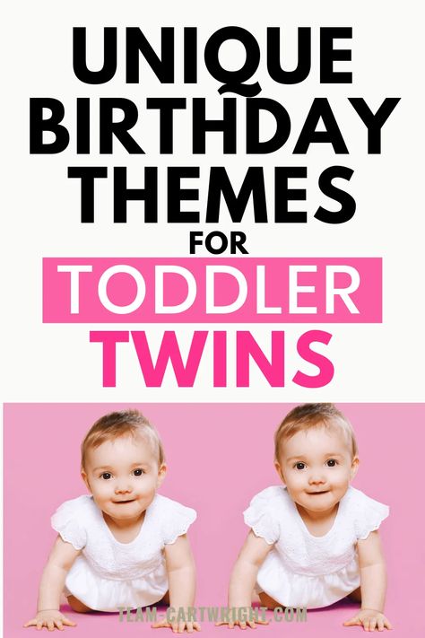 3rd Birthday Theme Twins, Twin 1st Bday Ideas, Two Year Old Twin Birthday Party Theme, First Birthday Theme For Twins, Twin Party Ideas, One Year Twins Birthday, 2nd Twin Birthday Party Ideas, Twins Turning Two, 2nd Birthday For Twins