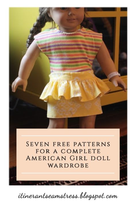 American Girl Doll Clothes Patterns Free, Free American Girl Doll Clothes Patterns, American Girl Clothes Patterns, American Girl Dress Pattern, Doll Dresses Diy, Dolly Doll, Baby Doll Clothes Patterns, American Girl Dress, American Girl Accessories