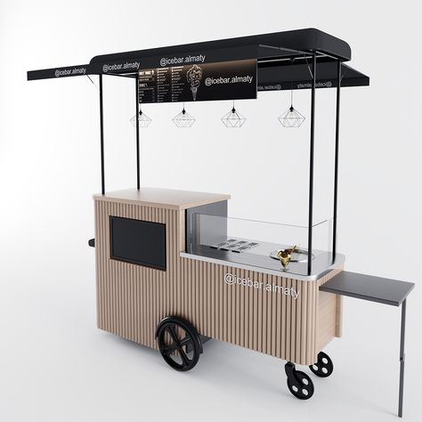 Roda Gerobak, High End Food, Gerobak Vintage, Food Stand Design, Mobile Kiosk, Gerobak Dorong, Food Stall Design, Street Food Design, Mobile Cart