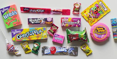 Gen Z Candy - 2000s popular treats. Sweet Retreat idea, or Sweet Culture Retreat. Dance Party Theme, 90s Candy, 90s Food, 90s Dance, 90s Theme Party, Dance Themes, Popsugar Food, 90's Birthday Party, Y2k Party