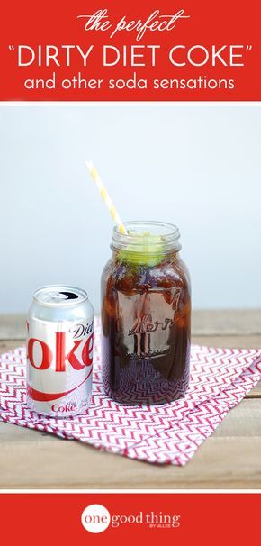 The Secret to Making the Perfect “Dirty Diet Coke” and Other Soda Sensations! - One Good Thing by Jillee Soda Mixed Drinks Non Alcoholic, Dirty Diet Coke, Soda Ideas, Coke Recipes, Coke Drink, Italian Bistro, Soda Flavors, Coconut Syrup, Italian Soda