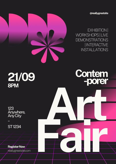 Contrast Graphic Design Poster, Bold Advertising Design, Negative Space Poster Design, Maximalism Graphic Design Poster, Graphic Design Flyers Advertising, Modern Posters Design, Futuristic Graphic Design Layout, Modern Event Poster, Bold Graphic Design Inspiration