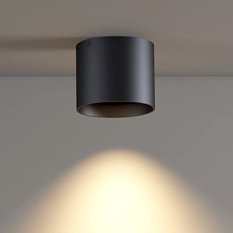 ilucezzo Ceiling Light Fixture, Flush Mount Ceiling Lights LED Dimmable Cylinder Ceiling Light Spot Light for Living Room Hallway Kitchen Dining Room Foyer 3000K 14.5W (Black) - - Amazon.com Flush Mount Cylinder Light, Cylinder Ceiling Light, Cylinder Lights Ceiling, Black Spot Lights, Spot Light Ceiling, Lighting Exhibition, Flush Mount Kitchen Lighting, Cylinder Light, Ceiling Lights Led