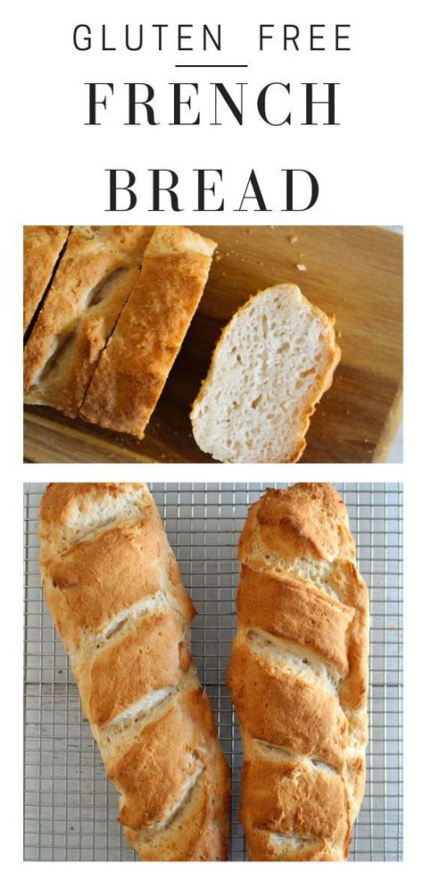 Golden gluten free French bread that tastes as good as it looks. Serve these golden brown loaves and watch them disappear! This recipe is also dairy free! Gluten Free French Bread, Gluten Free Benefits, Dairy Free Bread, King Arthur Gluten Free, Yeast Free Breads, French Bread Recipe, Gluten Free Recipes Bread, Homemade Gluten Free, Gluten Free Dairy Free Recipes