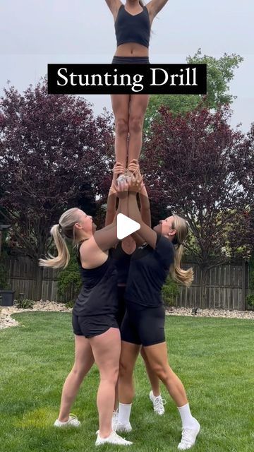 Cheer Coach Claudia Ralph on Instagram: "Here’s a stunting drill to help timing, but also be the progression for various skills:

-Low to High Full Around 
-Tick Tocks 
- Ball Ups 
- Release Moves

What does this teach? Here, the group learns control and timing all together, this way you know your bases are evenly matched. Your Flyer is learning to engage their core and keep a straight body line. Your grounds people are learning to throw straight through the middle, keep their eyes engaged with the top girl and releasing and catching skills. 

Hope this helps! 

#cheer #cheerleader #cheercoach #cheercoaches" Stunt Drills Cheer, Cheer Stunt Drills, Stunt Drills, Cheer Drills, Tick Tocks, Cheer Coach, Cheer Stunts, Cheer Coaches, Top Girl