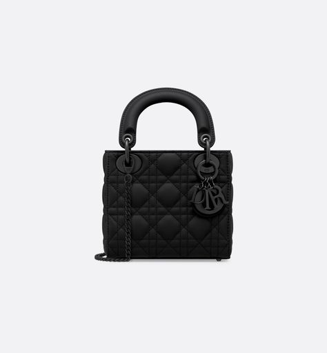 Mini Lady Dior Bag Black Ultramatte Cannage Calfskin | DIOR Dior Mini Bag, Lady Dior Mini, Mini Lady Dior, Lady Dior Handbag, Christian Dior Couture, Dior Handbags, Lady Dior Bag, Lady Dior, Dior Bag