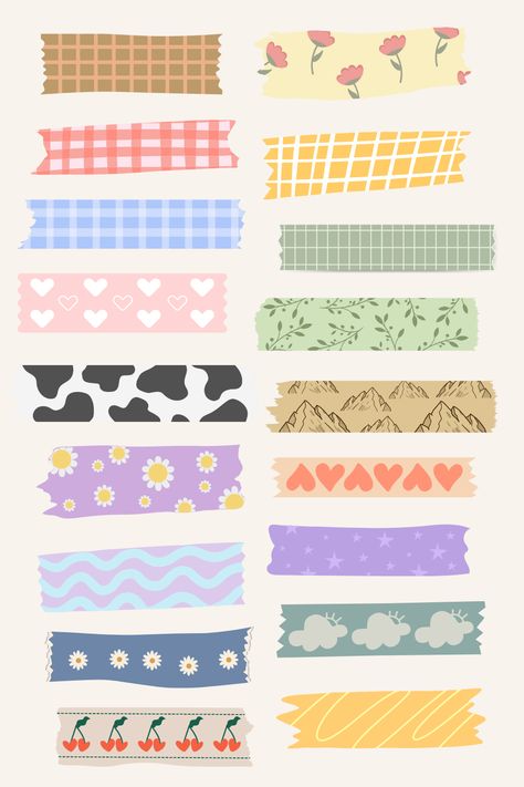 Stickers For Journal, Pc Background, Desain Buklet, Scrapbook Printing, Washi Tape Diy, Stickers Journal, Diy Journal Books, Bullet Journal Diy, For Journal