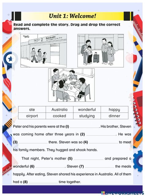 Complete The Story, Dark Nature, 2nd Grade Worksheets, Dark Nature Aesthetic, 1st Grade Worksheets, Picture Story, Year 3, Shake Hands, Story Writing