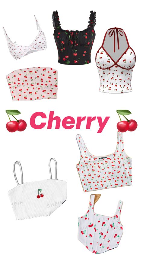 Loads of crop tops with cherrys Cherry, Crop Tops