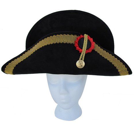 French Army or Admiral Bicorn 18th Century Napoleon Hat Pirate Captains Bicorne Les Miserables Costumes, Napoleon Hat, Pirate Art, Napoleon Bonaparte, 18th Century Fashion, French Army, Male Doll, Pirate Costume, Cat Hat