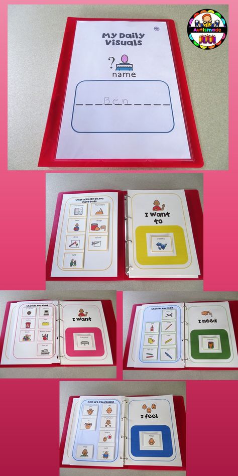 Sped Organization, Classroom Communication, School Diy Ideas, Communication Boards, Communication Book, Visual Schedules, Communication Board, Visual Schedule, School Psychology