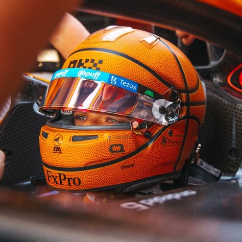 Lando Norris Miami, Photo Course, Cool Motorcycle Helmets, Biker Photoshoot, F1 Art, Racing Helmets, Sports Aesthetic, Mclaren F1, Cool Motorcycles