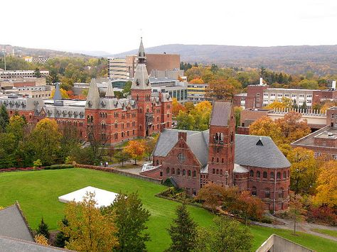 Cornell University, Ithaca New York Cornell College, College Vision Board, Fordham University, College Architecture, College Tour, Usa University, University Architecture, College Aesthetic, Dream College