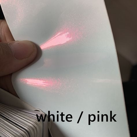 Pink Window Tint Car, Sparkly Car Wrap, White And Pink Car, Pink Wrapped Car, Pearl Car Wrap, Car Wrap Colors, Pink Car Wrap, Holographic Car, Pink Car Accessories