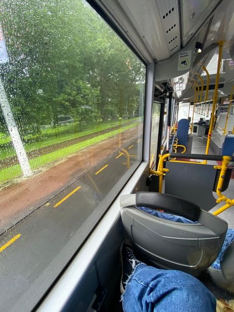 #bus #rain #aesthetic #rainbus Bus Driver Aesthetic, Inside Bus Aesthetic, Taking The Bus Aesthetic, Bus Journey Aesthetic, Riding The Bus Aesthetic, Bus Aethstetic, On Bus Aesthetic, Bus Asthetic Picture, Tired Aesthetique