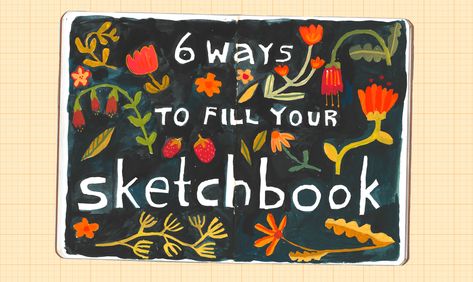 Ways To Fill Your Sketchbook, Ideas To Fill Your Sketchbook, Square Sketchbook, Fill Your Sketchbook, Sketchbook Prompts, Start Of Winter, Art Zine, Sketchbook Project, Drawing Activities