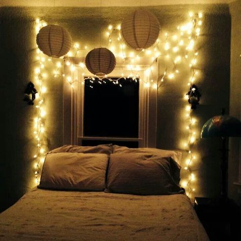 #spicy#lights#bedroom Fairy Lights Bedroom Wall, Christmas Lights In Bedroom, Chambre Indie, Indie Bedroom, String Lights In The Bedroom, Led Lighting Bedroom, Bedroom Decor Lights, Bedroom Lights, Fairy Lights Bedroom