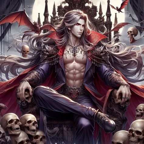 King of Vampires Vampire King, D D Character Ideas, Art Men, Dark Lord, Anime Boy, Anime Guys, Fantasy Art, Avatar, Character Art