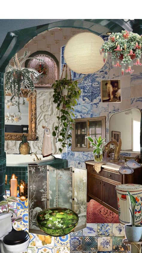 Dream bathroom Bathroom Vibes, Eclectic Bathroom, Bathroom Themes, Dream Bathroom, House Interior, Quick Saves