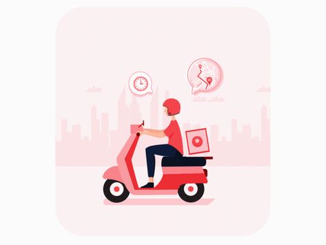 Food Delivery! Quirky app UI animation by Yash on Dribbble Food Delivery Animation, Delivery Motion Graphics, Delivery Animation, Food Animation, Loading Animation, Delivery Video, Grocery Delivery App, 2d Character Animation, Furniture Graphic