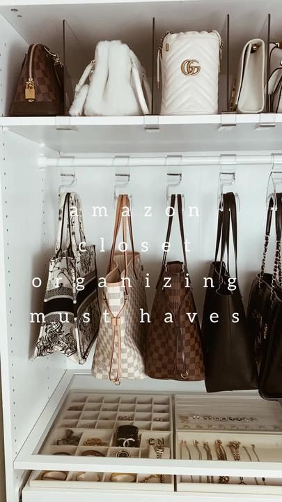 Organizing Purses In Closet, Store Purses, Clear Handbag, Closet Organisation, Purse Display, Plastic Storage Containers, Closet Solutions, Handbag Display, Organizer For Closet