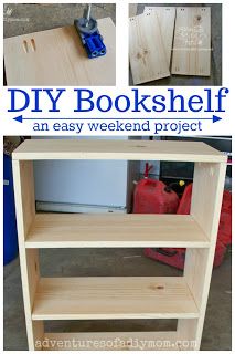 Build A Bookshelf, Diy Bookshelf Plans, Diy Bookshelf Kids, Bookcase Plans, Diy Mom, Diy Bookshelf, Bookshelf Plans, Diy Regal, Bookcase Diy