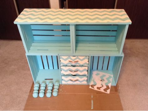 Crate Checkout Stand, Diy Furniture Upgrade, Diy Dollar Store Crafts Projects, Crate Shelves Diy, Crate Shelf, Mirrors Decor, Mini Crates, Shelf Diy, Dollar Store Diy Organization